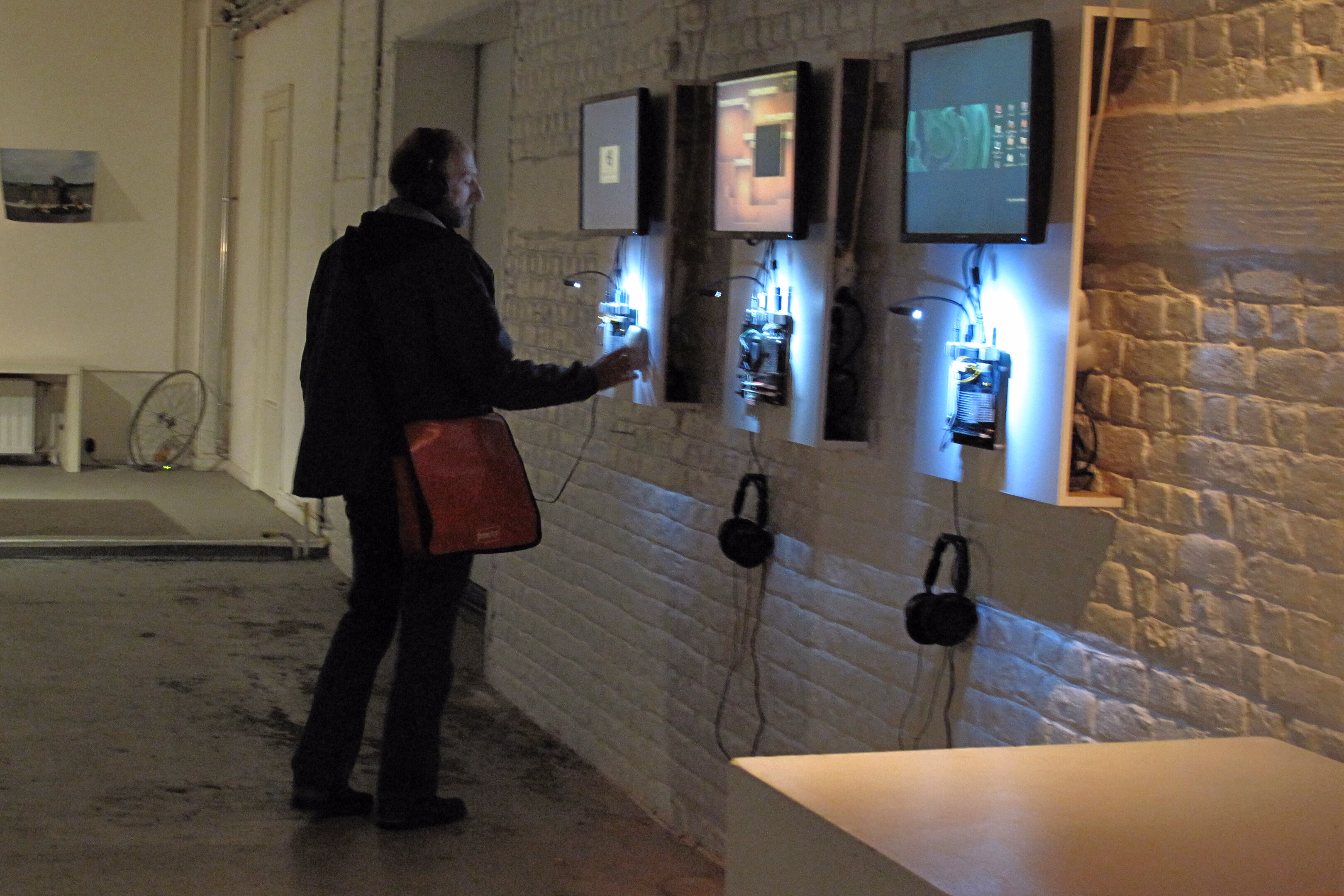 Exhibition view at iMal, Brussels, 2011