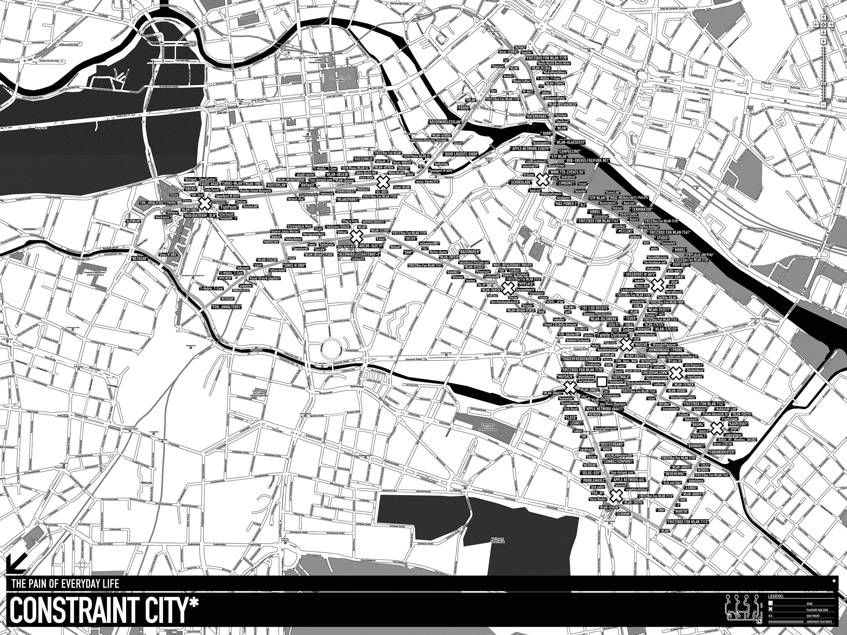 Constraint City Map of Berlin walk, February 2008
