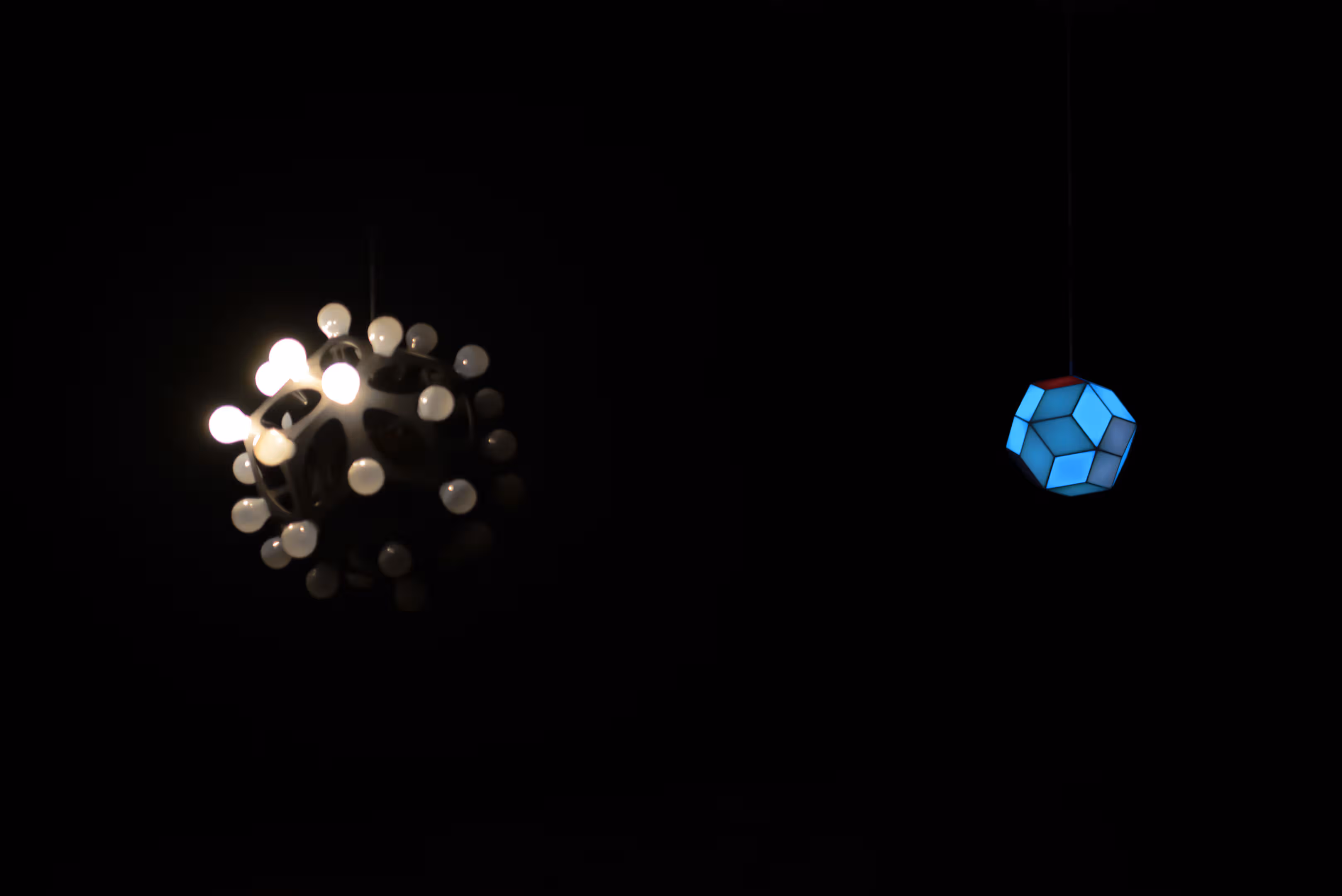 Diskohedron both lamps Shortcuts Bienne 2015